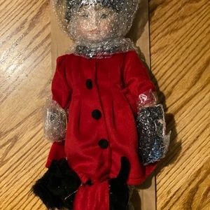 NWT AVON Fine Collectible Special Memories Holiday Doll White Doll Christmas